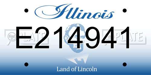 E214941 Illinois License Plate