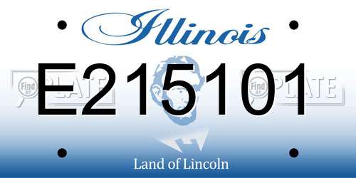 E215101 Illinois License Plate