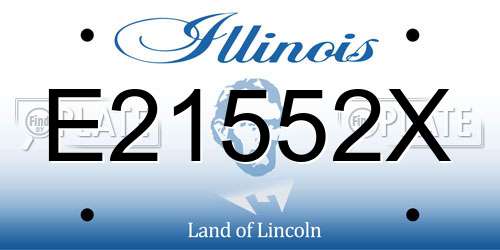E21552X Illinois License Plate