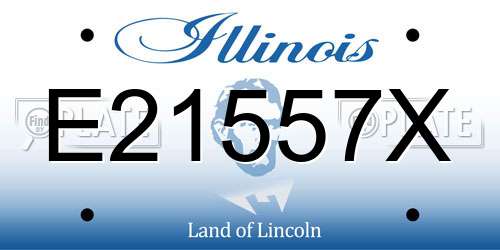 E21557X Illinois License Plate