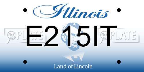 E215IT Illinois License Plate