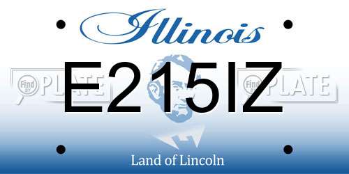 E215IZ Illinois License Plate