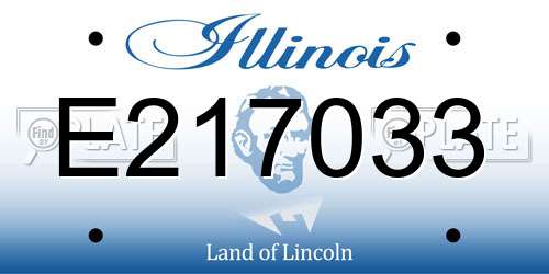 E217033 Illinois License Plate