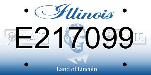 E217099 Illinois License Plate