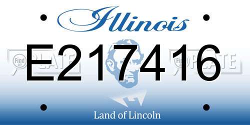E217416 Illinois License Plate