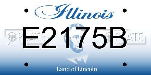 E2175B Illinois License Plate