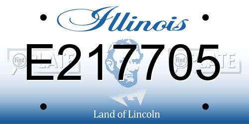 E217705 Illinois License Plate