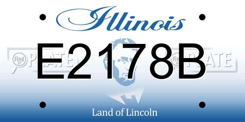 E2178B Illinois License Plate