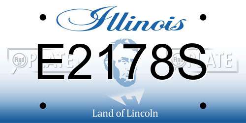 E2178S Illinois License Plate