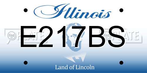 E217BS Illinois License Plate
