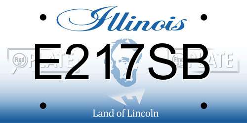 E217SB Illinois License Plate