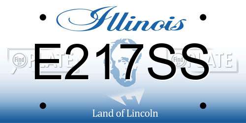 E217SS Illinois License Plate
