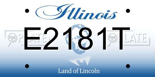 E2181T Illinois License Plate