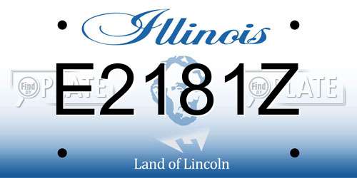 E2181Z Illinois License Plate