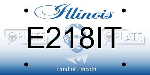 E218IT Illinois License Plate