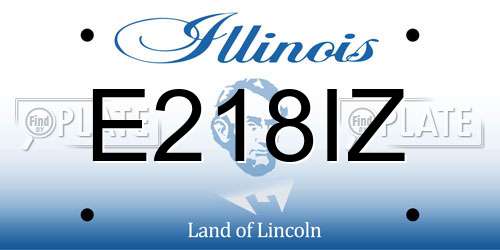 E218IZ Illinois License Plate