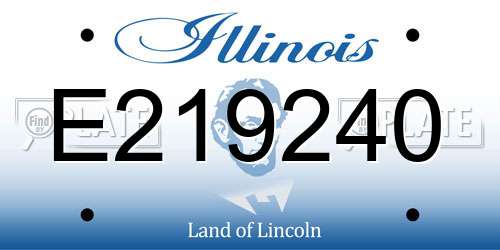 E219240 Illinois License Plate