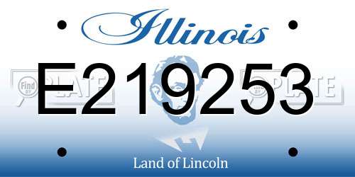 E219253 Illinois License Plate
