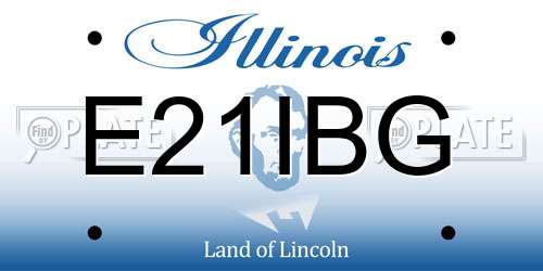 E21IBG Illinois License Plate