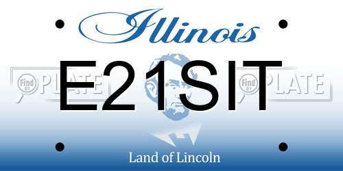 E21SIT Illinois License Plate