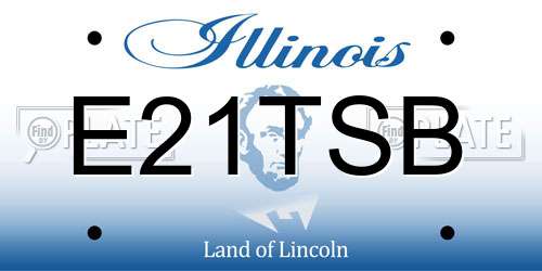 E21TSB Illinois License Plate