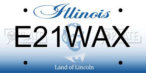 E21WAX Illinois License Plate