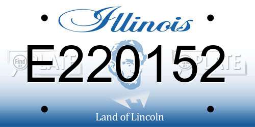 E220152 Illinois License Plate