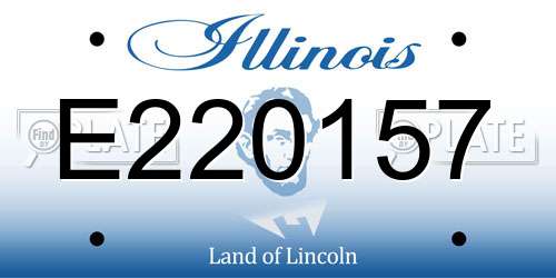E220157 Illinois License Plate