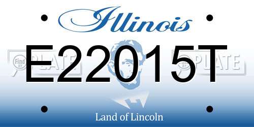 E22015T Illinois License Plate