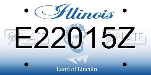 E22015Z Illinois License Plate