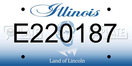 E220187 Illinois License Plate