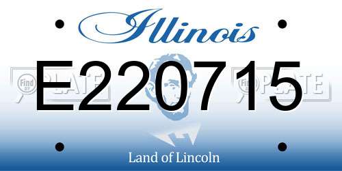 E220715 Illinois License Plate