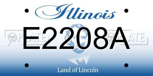 E2208A Illinois License Plate