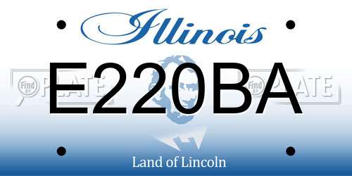 E220BA Illinois License Plate
