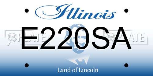 E220SA Illinois License Plate