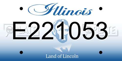 E221053 Illinois License Plate