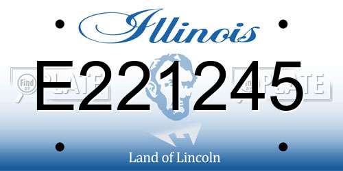 E221245 Illinois License Plate
