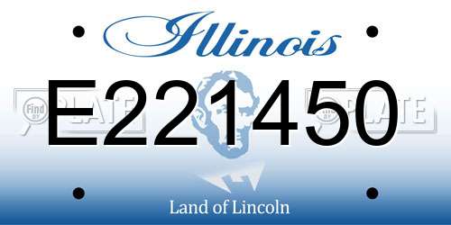 E221450 Illinois License Plate