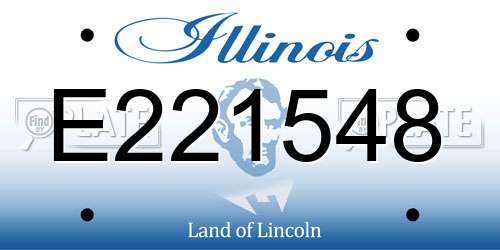 E221548 Illinois License Plate