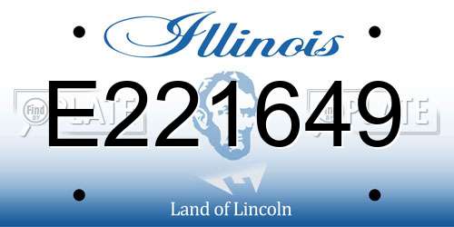 E221649 Illinois License Plate