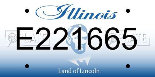 E221665 Illinois License Plate