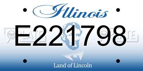 E221798 Illinois License Plate