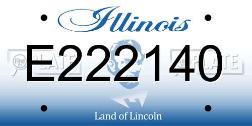 E222140 Illinois License Plate