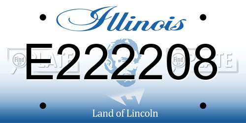 E222208 Illinois License Plate
