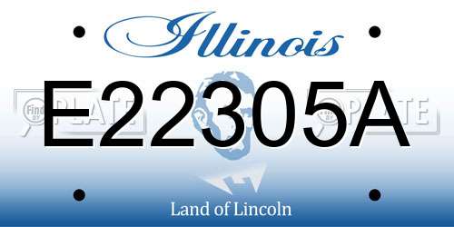 E22305A Illinois License Plate