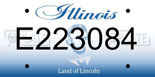 E223084 Illinois License Plate