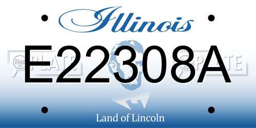 E22308A Illinois License Plate