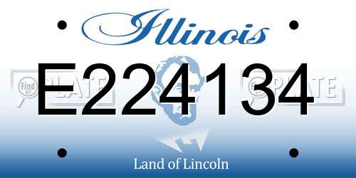 E224134 Illinois License Plate