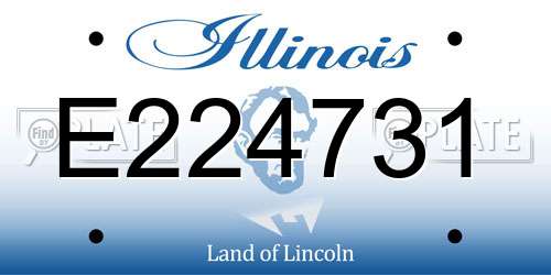 E224731 Illinois License Plate
