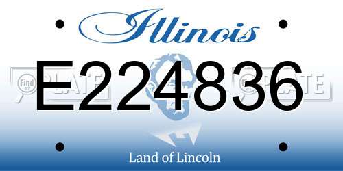 E224836 Illinois License Plate
